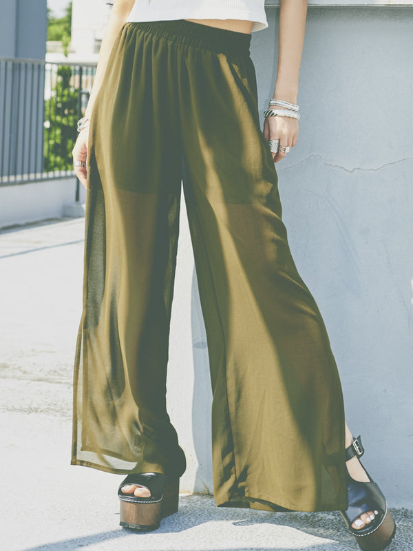 レイヤードシアーワイドパンツII