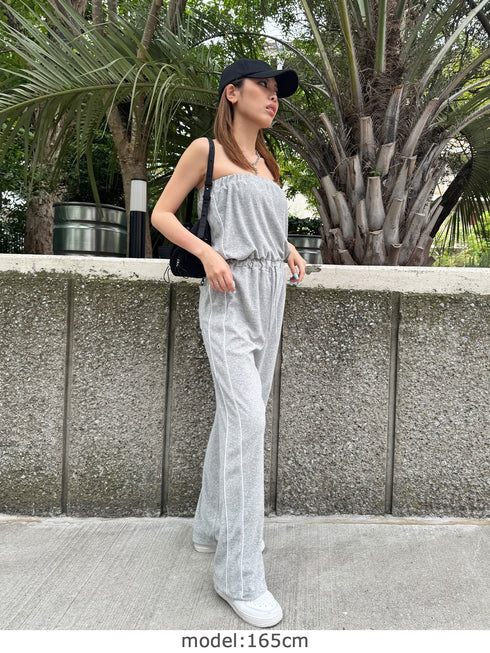 ポケットロゴパイルベアオールインワン