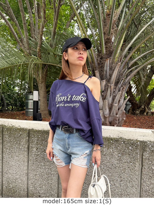 ハイダメージデニムショートパンツ