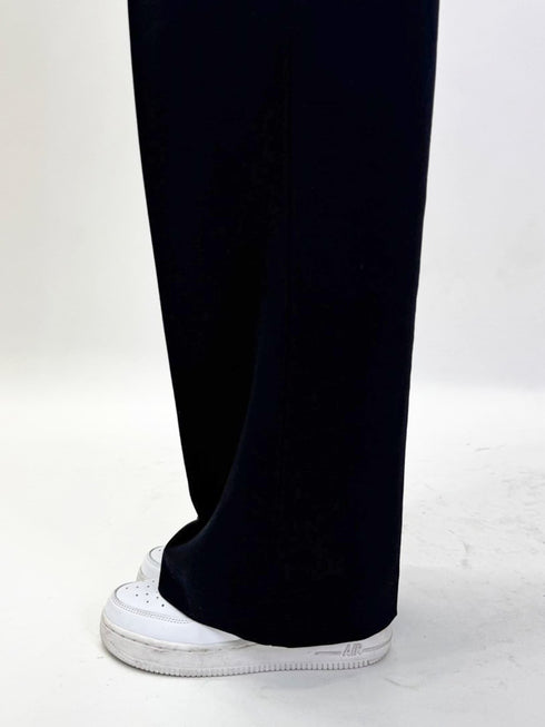 マーブル釦ワイドパンツ