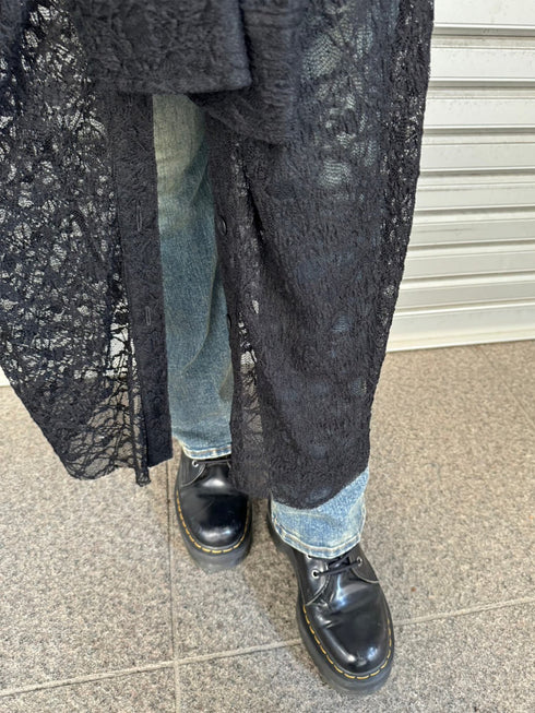 レースシャツライクロングスカート