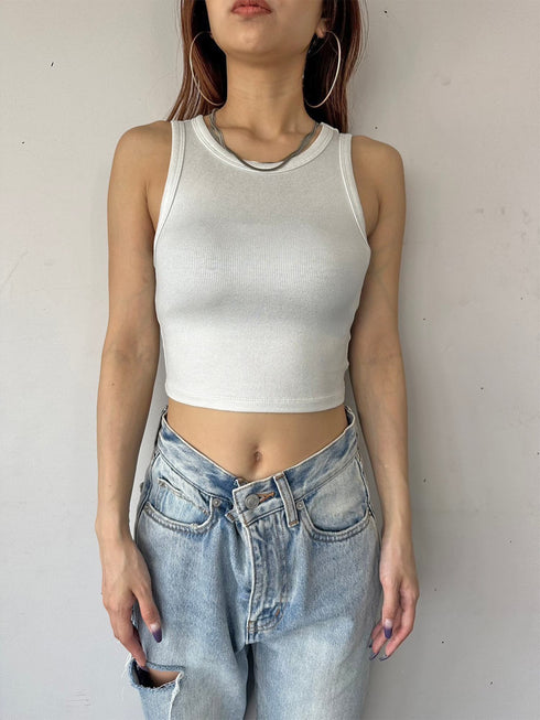 シャイニーショートタンクトップス