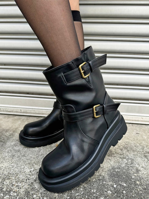 2ベルトエンジニアショートブーツ