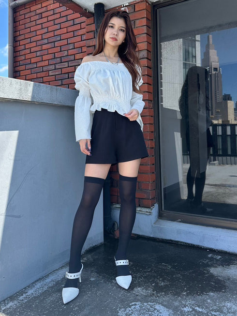 ハイウエストショートパンツ