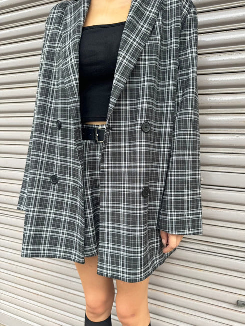 ワイドベルト付ダブルジャケット