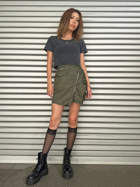 ロゴ刺繍加工チビT