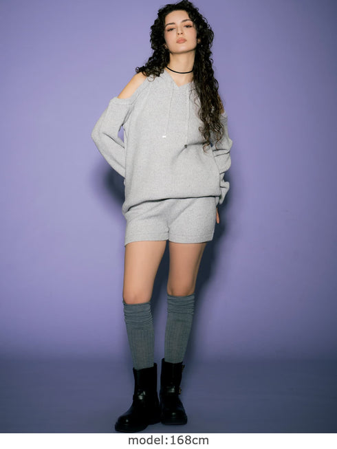 MIXニットショートパンツ