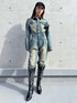 ヴィンテージ加工デニムオールインワン