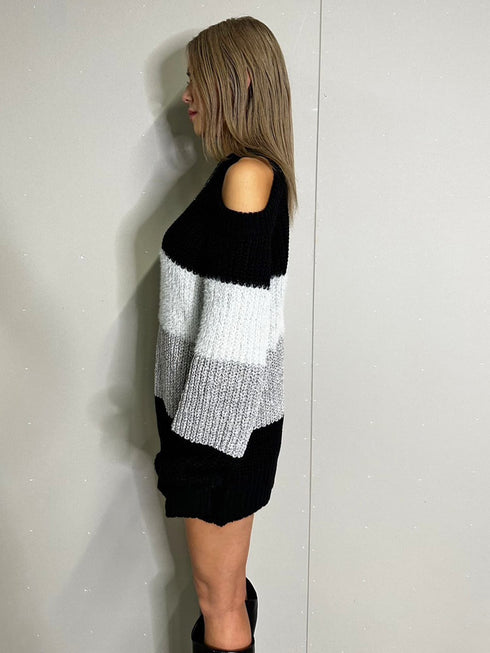 3カラー肩あきニットトップスⅡ