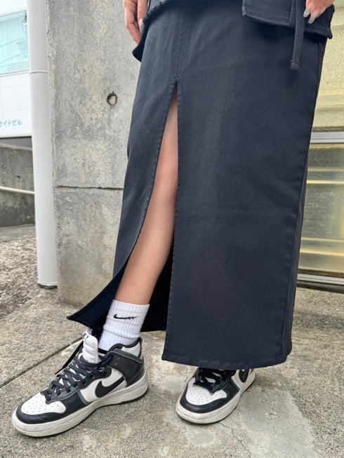 レイヤード風カーゴスカート