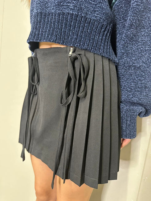 リボンプリーツミニスカート