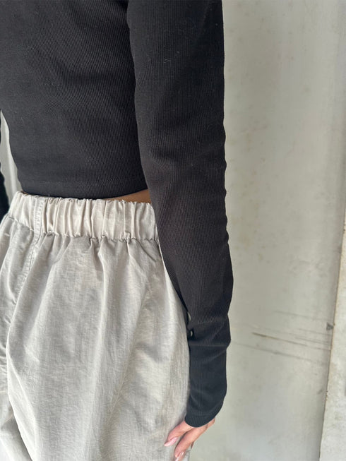 プチタートルハーフジップトップ