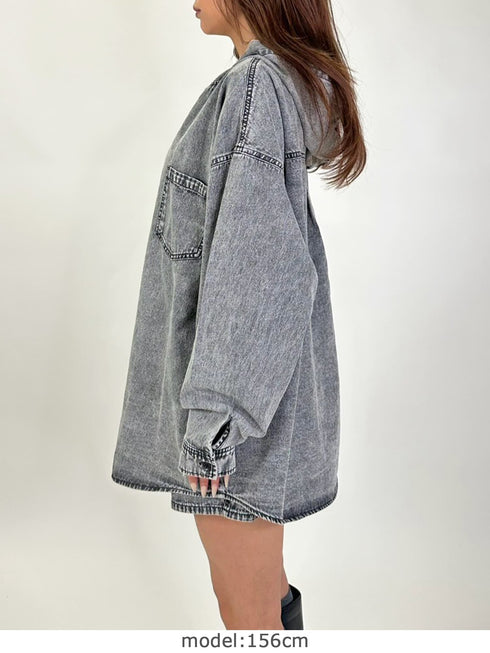 ケミカルフードシャツ