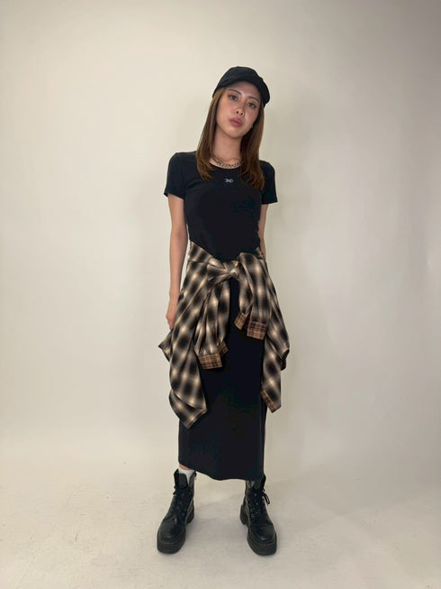 加工タイトロングワンピース