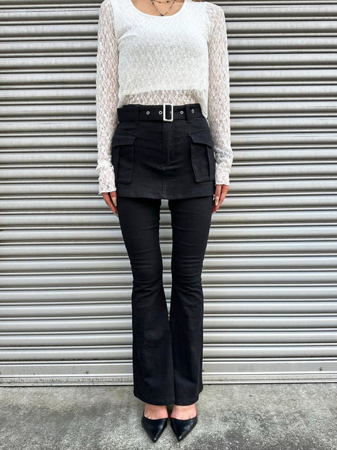 スカートドッキングフレアパンツ