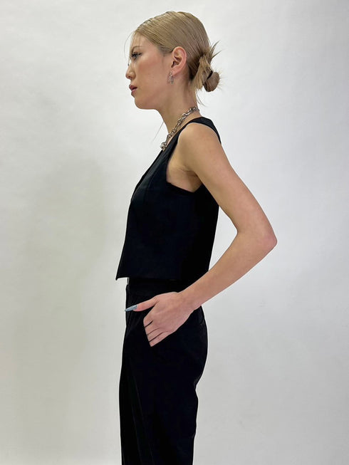 スリーブレスジャケットベスト