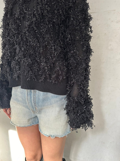 フラッグヤーンニットトップス