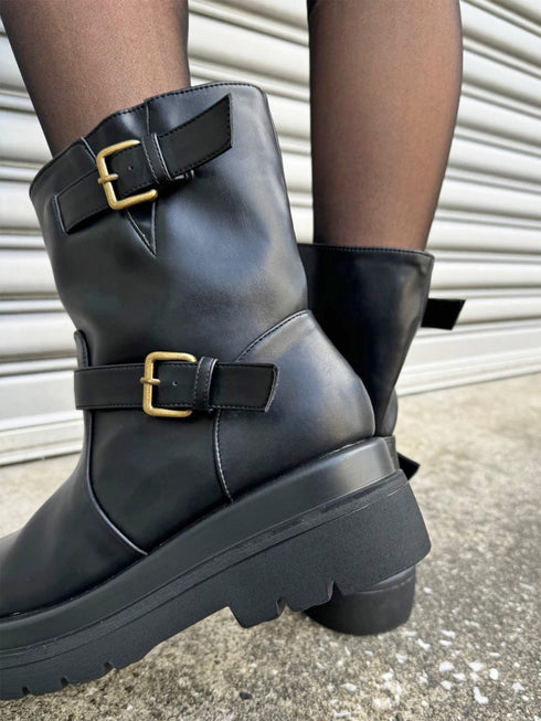 2ベルトエンジニアショートブーツ