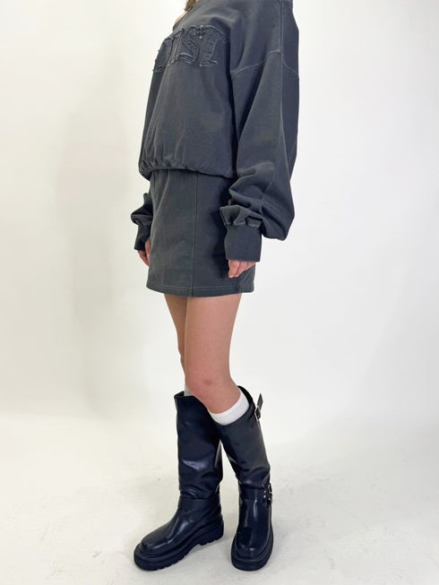 加工裏毛ミニスカート