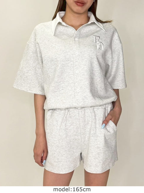 ラガーシャツ半袖オールインワン