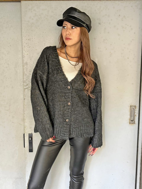 ロングシャギーオーバーカーディガン