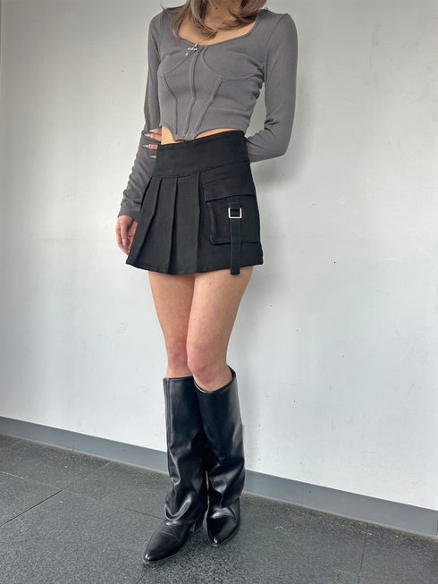 カーゴポケットプリーツスカートⅡ