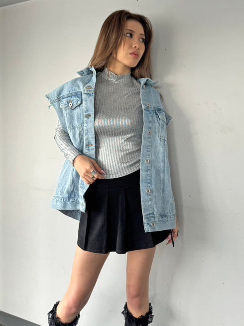 ノースリデニムジャケット