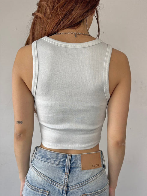 シャイニーショートタンクトップス