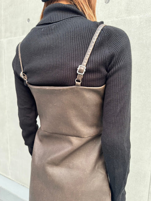 ヴィンテージレザーキャミワンピース