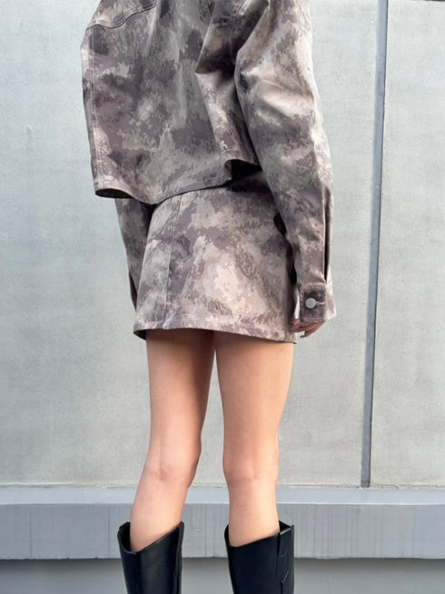 ニュアンス柄ミニスカート