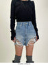 ハイダメージデニムショートパンツ