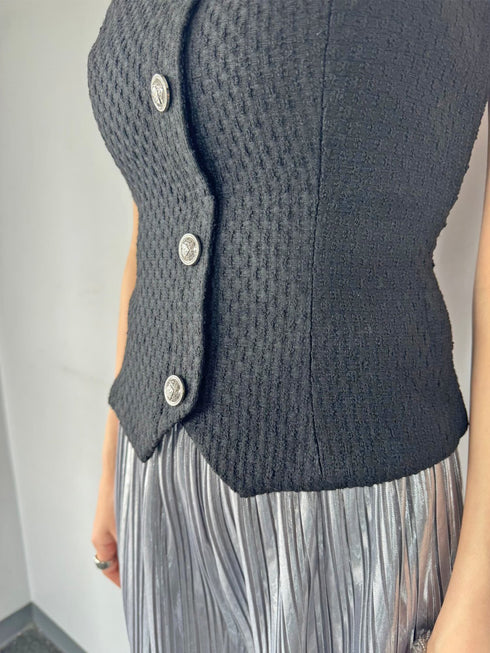 ツイードビスチェ