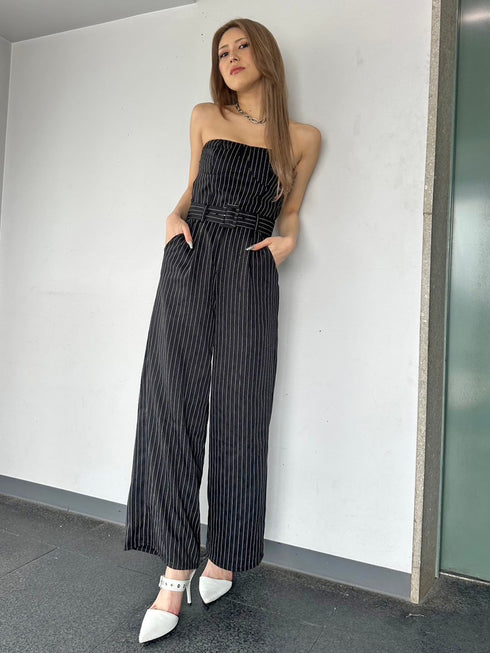 コルセットワイドパンツオールインワン