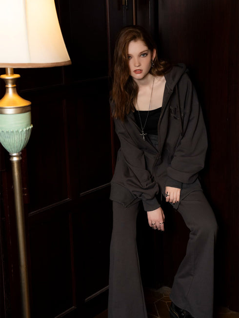 ロゴ刺繍加工風スウェットパンツ