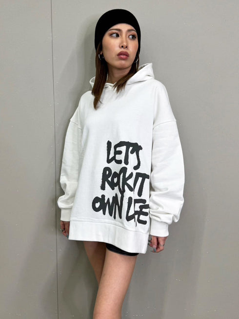 裾ロゴ裏毛トップ