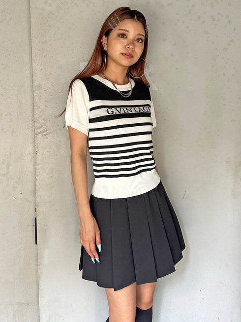 グラム・ヴィンテージボーダーニットトップス