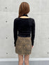 ストール付スクエアネックニットトップス