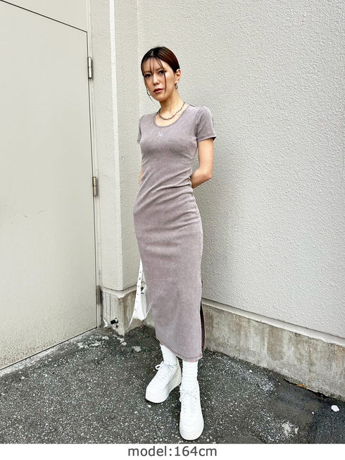 加工タイトロングワンピース