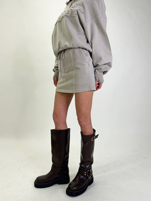 加工裏毛ミニスカート