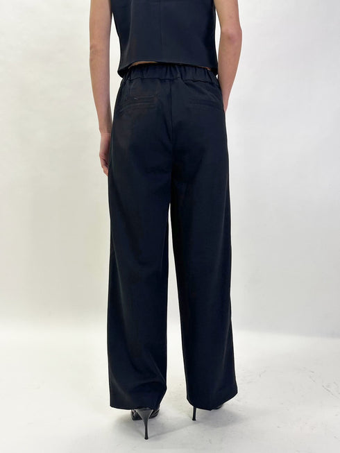 マーブル釦ワイドパンツ