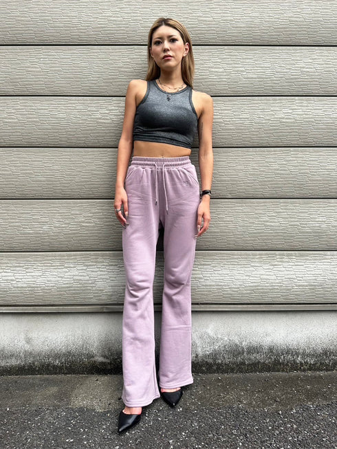 ロゴ刺繍加工風スウェットパンツ