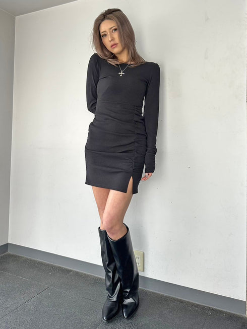 ギャザーリブミニワンピース