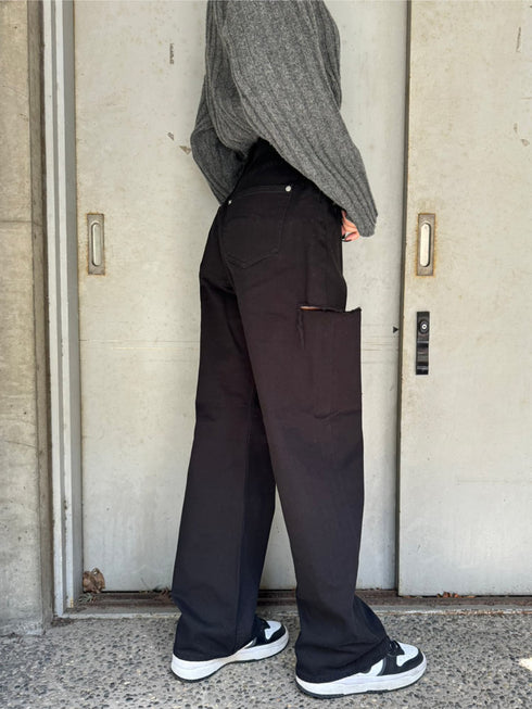 EG Blackツイルワイドパンツ