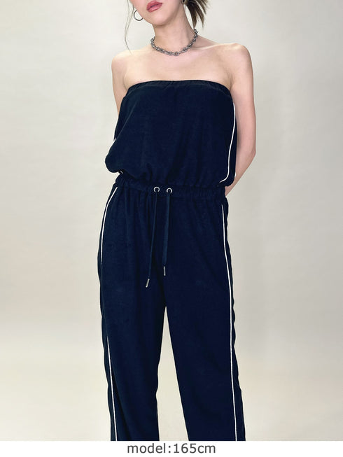 ポケットロゴパイルベアオールインワン