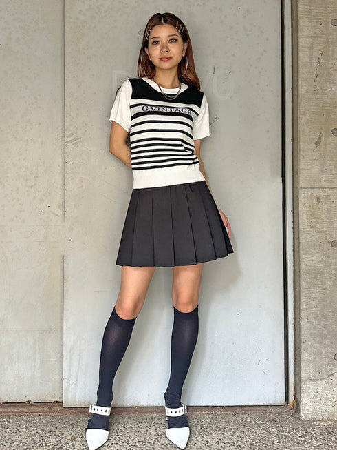 グラム・ヴィンテージボーダーニットトップス