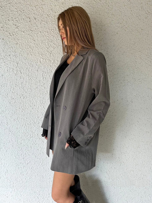 ワイドベルト付ダブルジャケット
