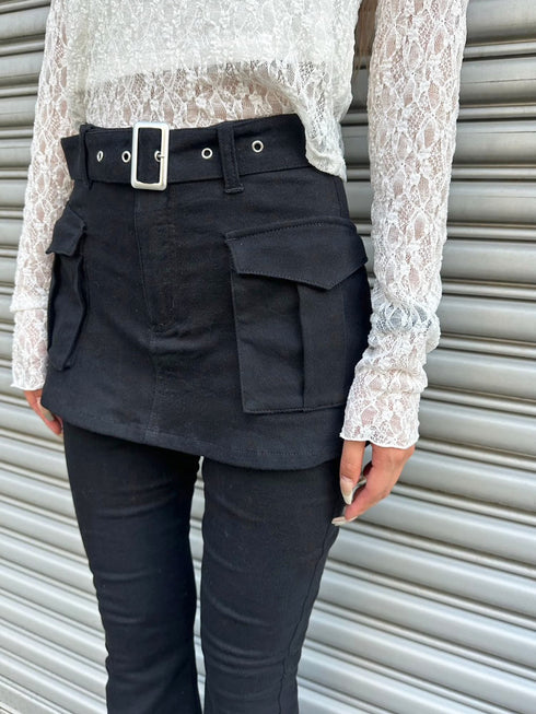 スカートドッキングフレアパンツ