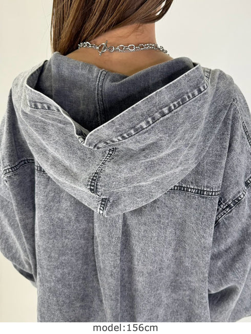 ケミカルフードシャツ