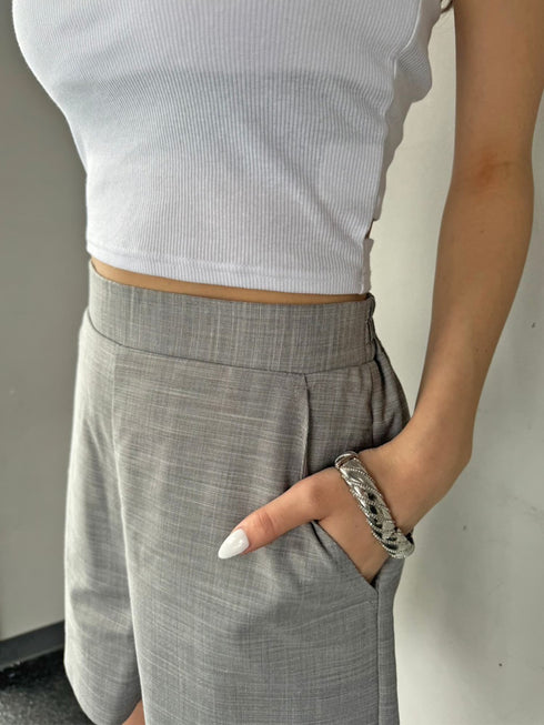 リネンライクシャツセットアップ