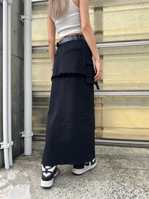 レイヤード風カーゴスカート